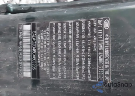 2012 Land Rover Lr4 from USA, damaged, VIN SALAG2D46CA609206